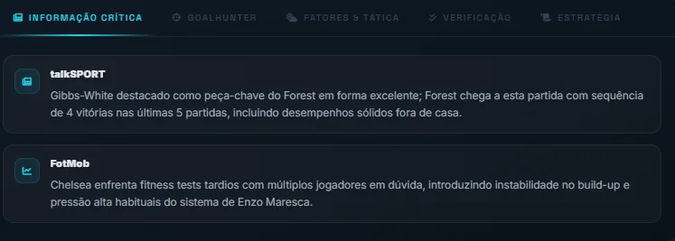 Aba Informação Crítica: talkSPORT e FotMob com fontes pontuadas